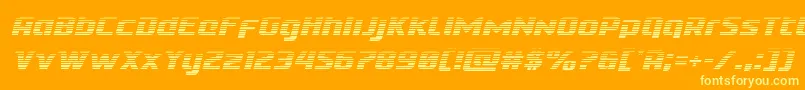 Cobaltaliengradital Font – Yellow Fonts on Orange Background