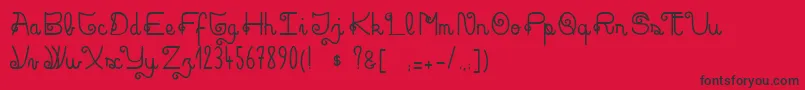 RockAndRollStreet Font – Black Fonts on Red Background