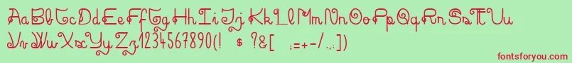 RockAndRollStreet Font – Red Fonts on Green Background
