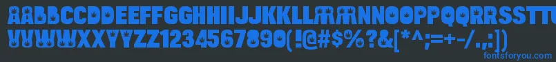 BulltoadhempRegular Font – Blue Fonts on Black Background