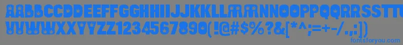 BulltoadhempRegular Font – Blue Fonts on Gray Background