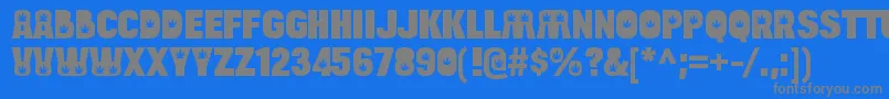 BulltoadhempRegular Font – Gray Fonts on Blue Background