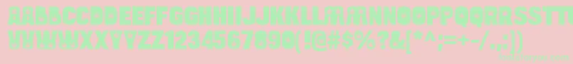 BulltoadhempRegular Font – Green Fonts on Pink Background