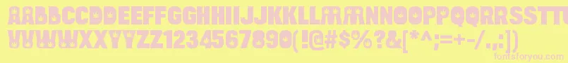 BulltoadhempRegular Font – Pink Fonts on Yellow Background