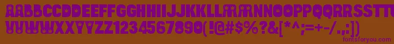 BulltoadhempRegular Font – Purple Fonts on Brown Background