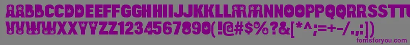 BulltoadhempRegular Font – Purple Fonts on Gray Background