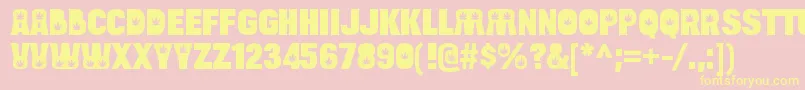 BulltoadhempRegular Font – Yellow Fonts on Pink Background