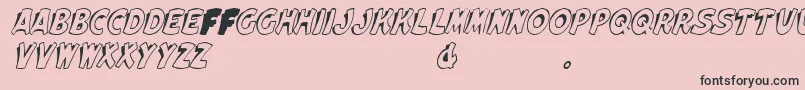 ElwoodItalic Font – Black Fonts on Pink Background