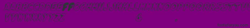 fuente ElwoodItalic – Fuentes Negras Sobre Fondo Morado