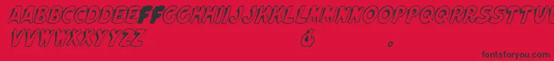 Шрифт ElwoodItalic – чёрные шрифты на красном фоне
