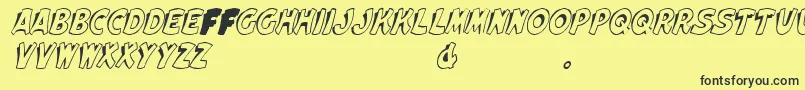 ElwoodItalic Font – Black Fonts on Yellow Background