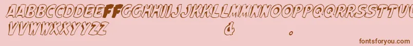 ElwoodItalic Font – Brown Fonts on Pink Background