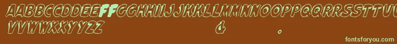 ElwoodItalic Font – Green Fonts on Brown Background