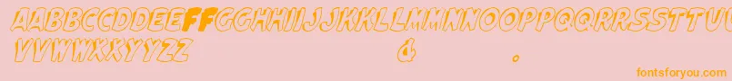 ElwoodItalic Font – Orange Fonts on Pink Background