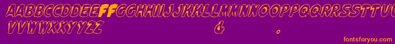 ElwoodItalic Font – Orange Fonts on Purple Background