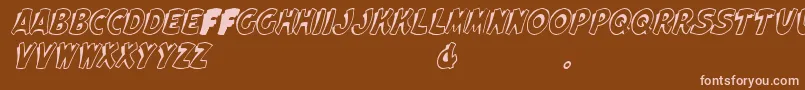 ElwoodItalic Font – Pink Fonts on Brown Background