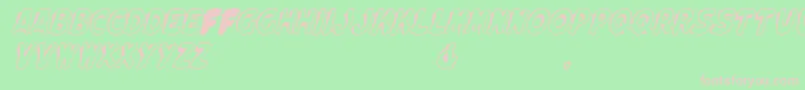 ElwoodItalic Font – Pink Fonts on Green Background
