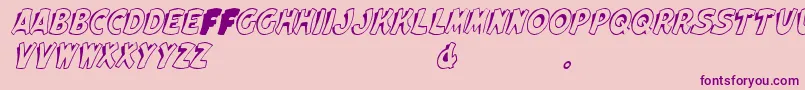 ElwoodItalic Font – Purple Fonts on Pink Background