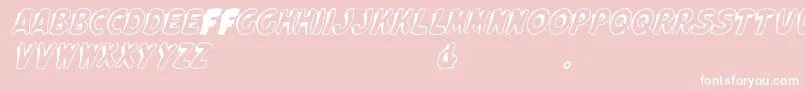 Шрифт ElwoodItalic – белые шрифты на розовом фоне