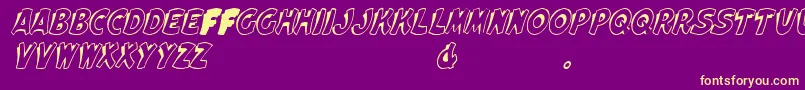 ElwoodItalic Font – Yellow Fonts on Purple Background