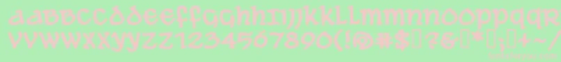 Aleawbb Font – Pink Fonts on Green Background