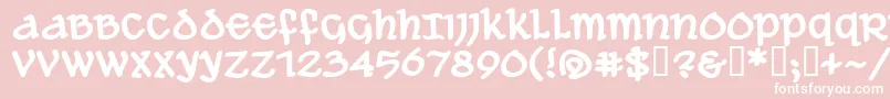 Aleawbb Font – White Fonts on Pink Background