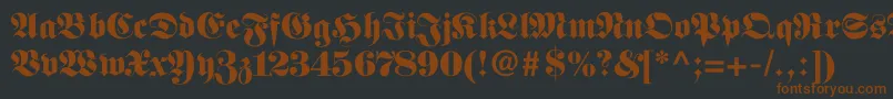 Fellowmaiden Font – Brown Fonts on Black Background