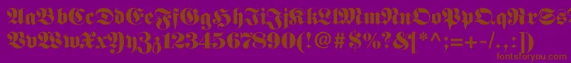 Fellowmaiden Font – Brown Fonts on Purple Background