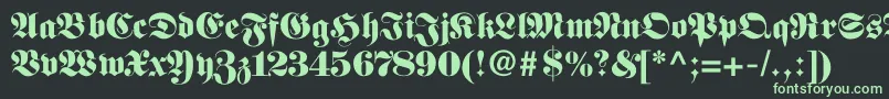 Fellowmaiden Font – Green Fonts on Black Background