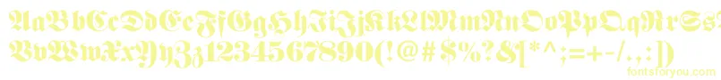 Fellowmaiden Font – Yellow Fonts on White Background