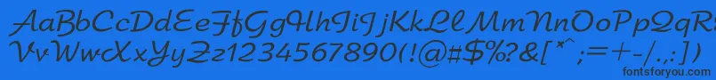 Шрифт Arbat – чёрные шрифты на синем фоне