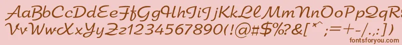 Arbat-fontti – ruskeat fontit vaaleanpunaisella taustalla