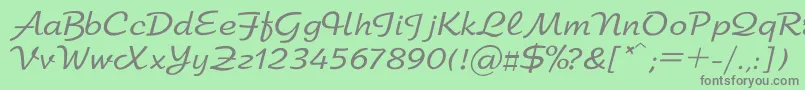 Arbat Font – Gray Fonts on Green Background