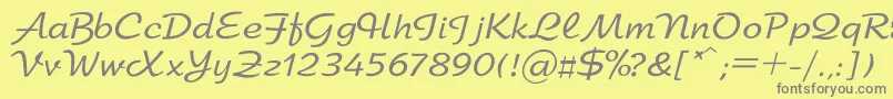 Arbat Font – Gray Fonts on Yellow Background