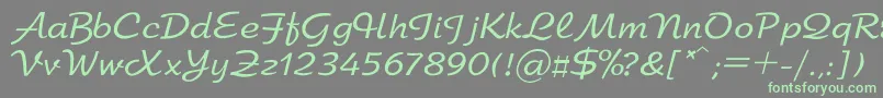 Arbat Font – Green Fonts on Gray Background
