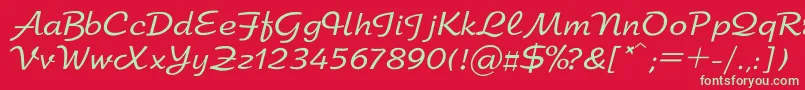 Шрифт Arbat – зелёные шрифты на красном фоне