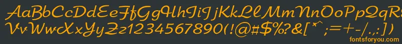 Шрифт Arbat – оранжевые шрифты на чёрном фоне