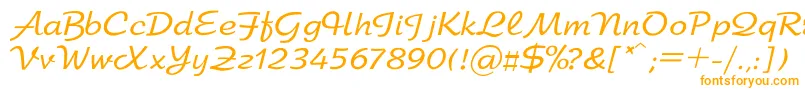 Arbat-fontti – oranssit fontit valkoisella taustalla