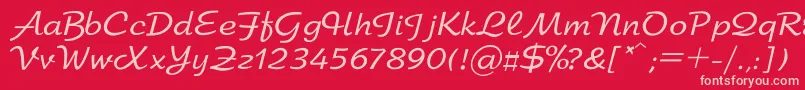 Arbat-Schriftart – Rosa Schriften auf rotem Hintergrund