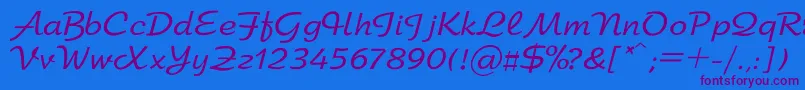 Arbat Font – Purple Fonts on Blue Background