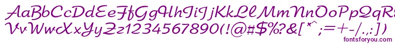 フォントArbat – 白い背景に紫のフォント