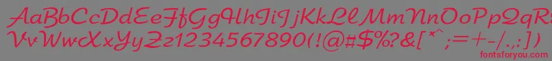 Шрифт Arbat – красные шрифты на сером фоне