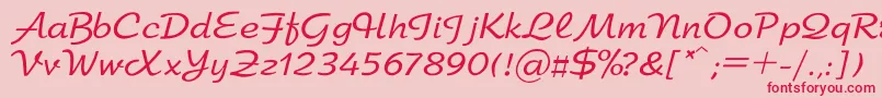 Arbat Font – Red Fonts on Pink Background