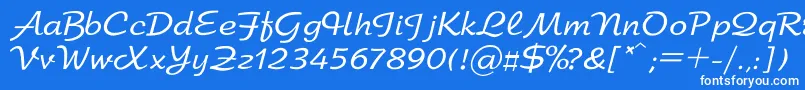 Arbat Font – White Fonts on Blue Background