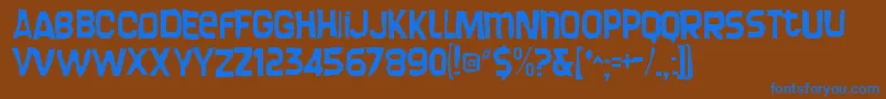 Screengemgaunt Font – Blue Fonts on Brown Background