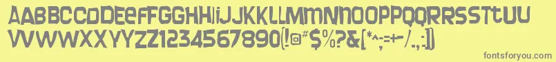 Screengemgaunt Font – Gray Fonts on Yellow Background