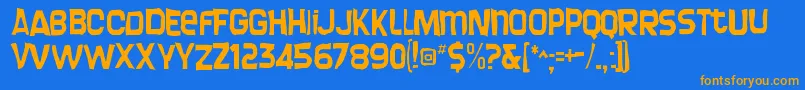 Screengemgaunt Font – Orange Fonts on Blue Background