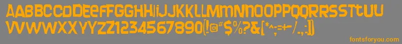 Screengemgaunt Font – Orange Fonts on Gray Background