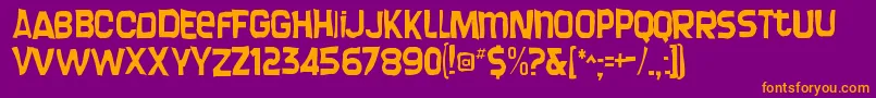 Screengemgaunt Font – Orange Fonts on Purple Background