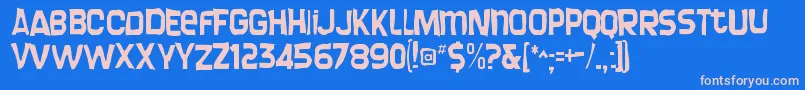 Screengemgaunt Font – Pink Fonts on Blue Background
